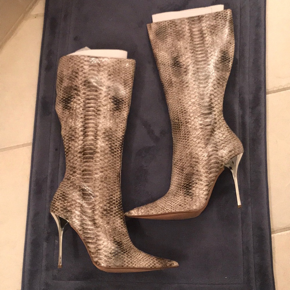 Stiletto Boots - Reptilian Print